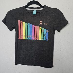 Spreadshirt Tee Shirt Little Kids XS X Xylophone Rainbow Gray‎ Unisex